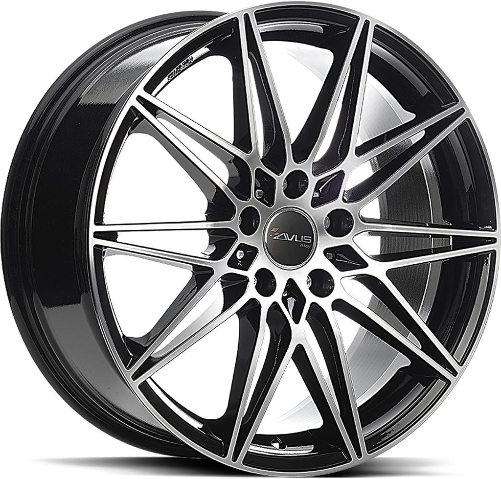 AVUS AC-MB5 BLACK POLISHED 9x19 5/112 ET44 CB66.7