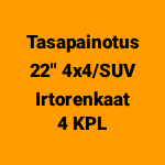 Tasapainotus 22"+ SUV/4x4 Irtorenkaat (4 kpl) | Verkkoajanvaraus