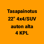 Tasapainotus 22" 4x4/SUV (auton alta) (4 kpl) | Verkkoajanvaraus