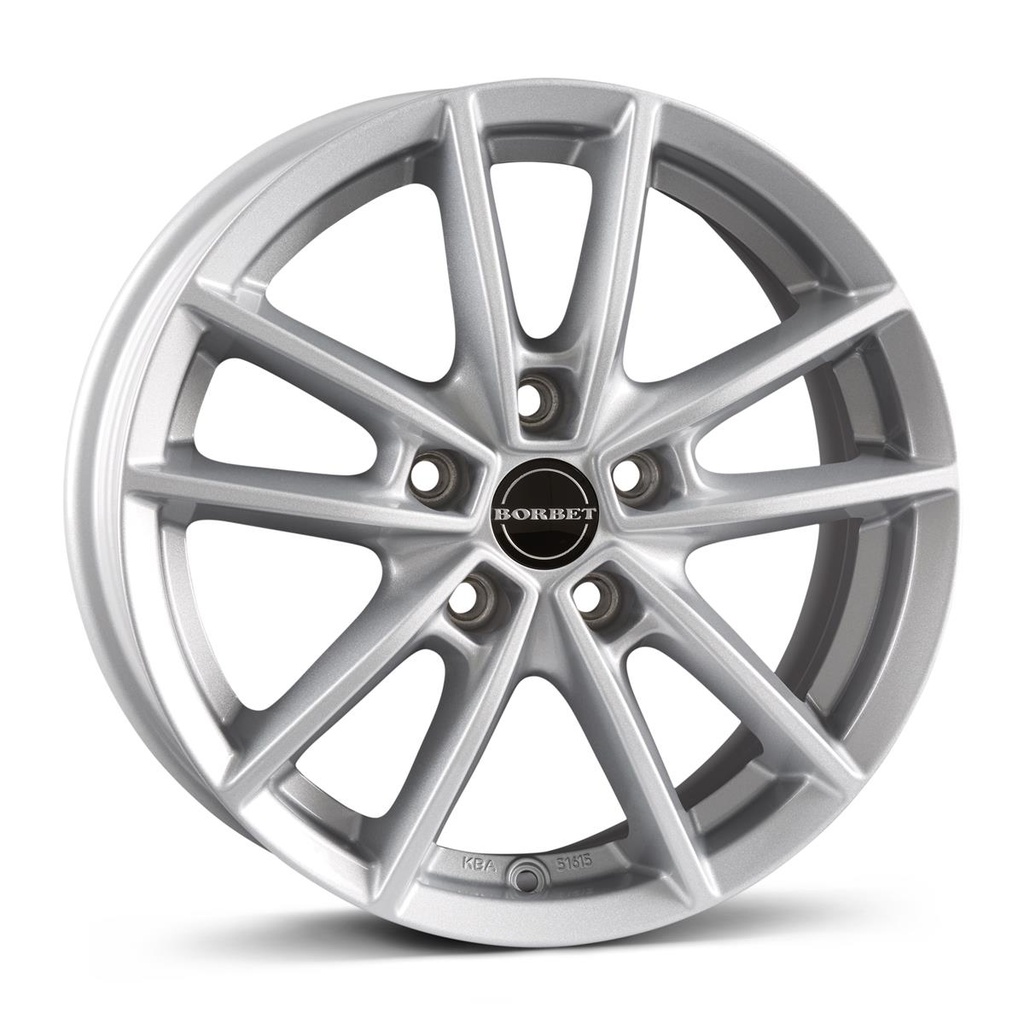 BORBET W CHRYSTAL SILV 6x15 5/100 ET45 CB64.1