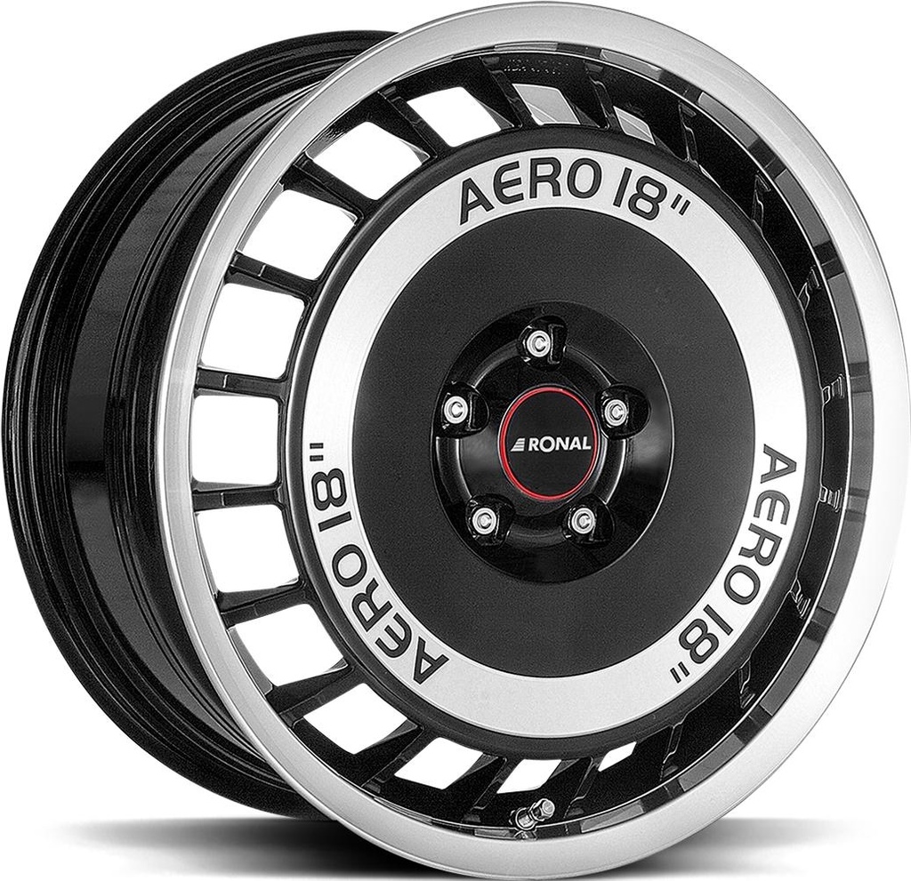 RONAL R50 AERO BLACK FRONT CUT 8x18 5/100 ET35 CB68