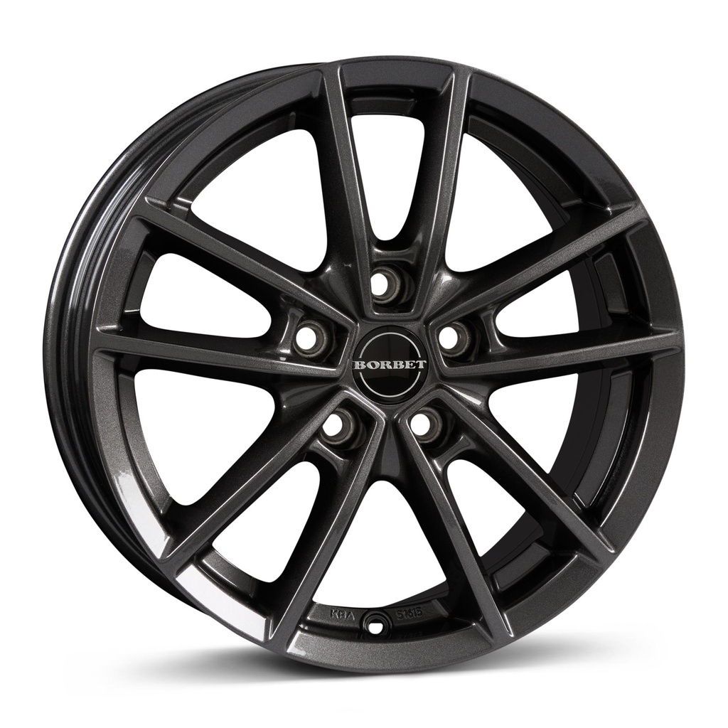 BORBET W MIST ANTRACITE GLOSS 7x17 5/108 ET50 CB72.5