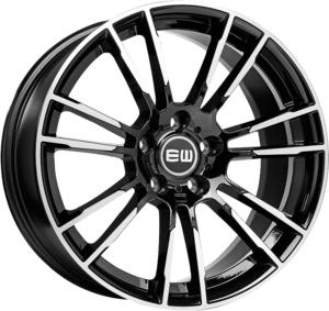 ELIT WHEELS EW01 BLACK / POLISHED 9x18 5/112 ET40 CB66.6