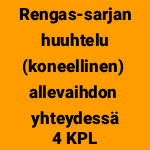 Rengas-sarjan huuhtelu (koneellinen) allevaihdon yhteydessä (4 kpl)