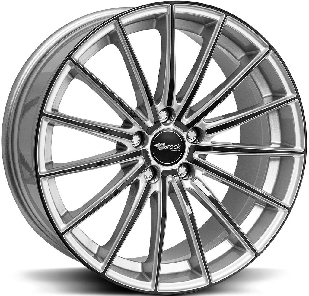 BROCK B36 CRYSTAL SILV BLACK 8.5x19 5/114.3 ET44 CB72.6