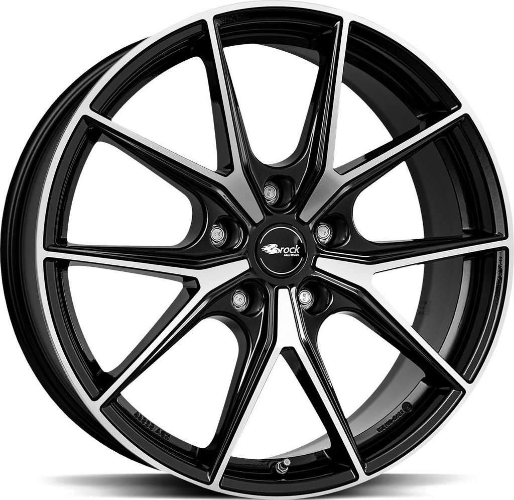 BROCK B40 BLACK FULL POL 9.5x19 5/114.3 ET45 CB64.1