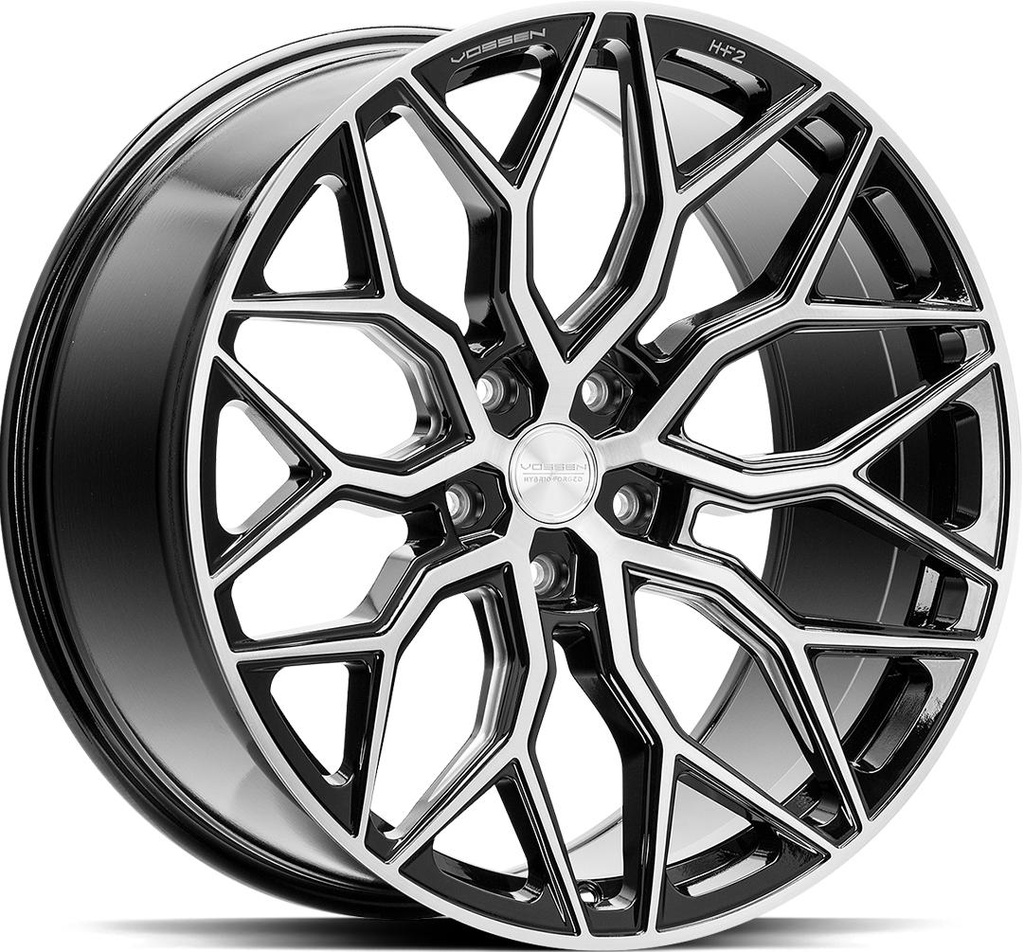 VOSSEN HF2 BRUSH GLOSS BLACK 8.5x19 5/112 ET40 CB66.6