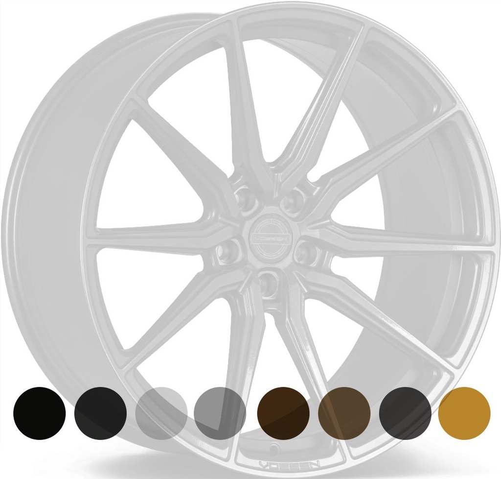 VOSSEN HF3 GLOSS BLACK 10x22 5/127 ET-18 CB71.5