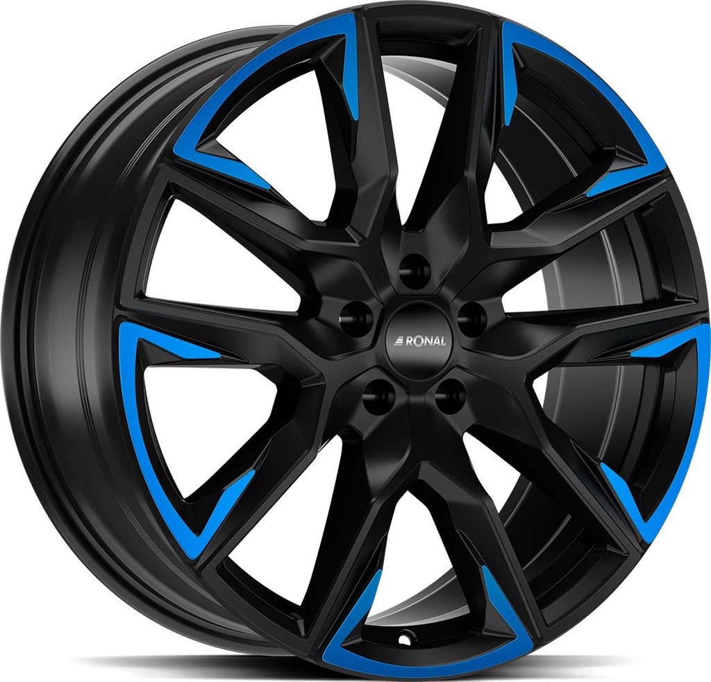 RONAL R71 JET BLACK MATT BLUE TINTED MAT 8.5x20 5/120 ET41.5 CB72.5