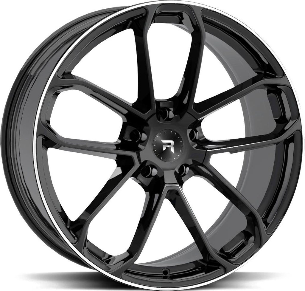 R-SERIES R14 BLACK POL 11x22 5/130 ET52 CB71.6