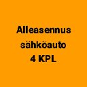 Alleasennus sähköauto (4 kpl)