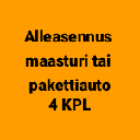 Alleasennus maasturi tai pakettiauto (4 kpl)
